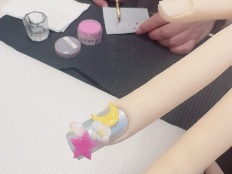 1級試験に向けて月と星の立体アートに挑戦